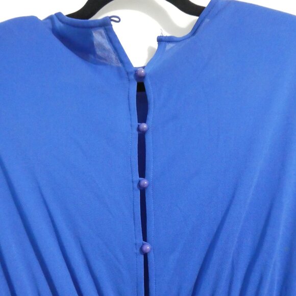 RANDY COLLECTIONS | size 14 | Elegant Blue Long Sleeve Event Party Dress - Picture 11 of 16